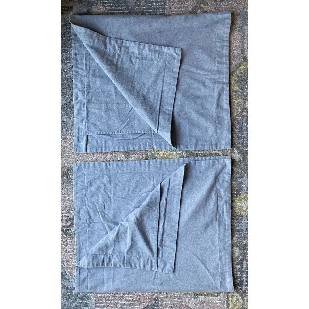 Cuddl Duds Grey Flannel Bed Pillowcase Shams